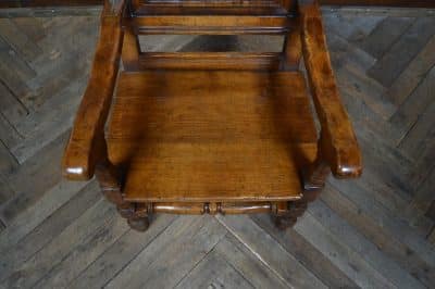 Edwardian Oak Armchair SAI3182 Antique Chairs 11