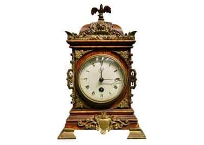 Brass Mounted 8 Day Timepiece Antique Clocks 3