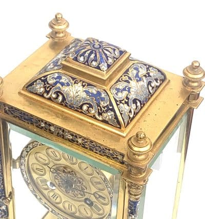 Champlevé Ormolu Mantel Clock