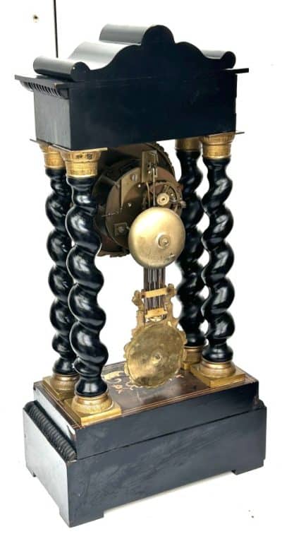 Barley Twist Portico Mantel Clock