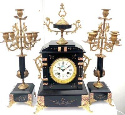 Candelabra Clock Set