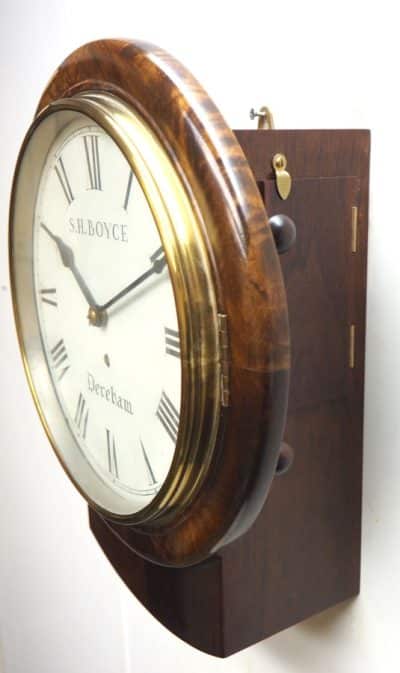 Fine Dereham Drop Dial Fusee Wall Clock - 8-Day S H Boyce Fusee Dial Wall Clock