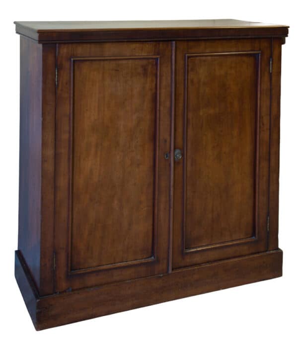 A late Victorian mahogany two door cupboard