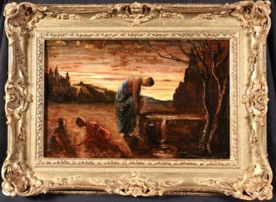 ALEXANDRE  DECAMPS (1803-1860) Oil ALEXANDRE  DECAMPS ( 1803 - 1860 ) Antique Art 3