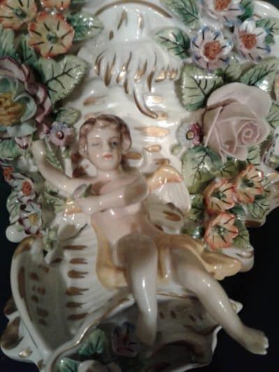 SOLD Sitzendorf porcelain wall bracket. Antiques Scotland Antique Ceramics 5