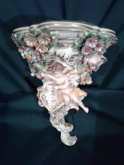 SOLD Sitzendorf porcelain wall bracket. Antiques Scotland Antique Ceramics 3