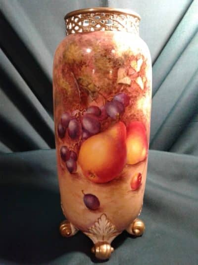 SOLD Worcester fallen fruits vase Antiques Scotland Antique Art 4