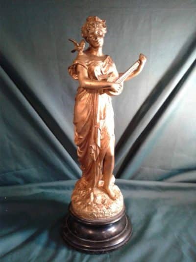 Gilt metal Art Nouveau figure Antiques Scotland Antique Art 3