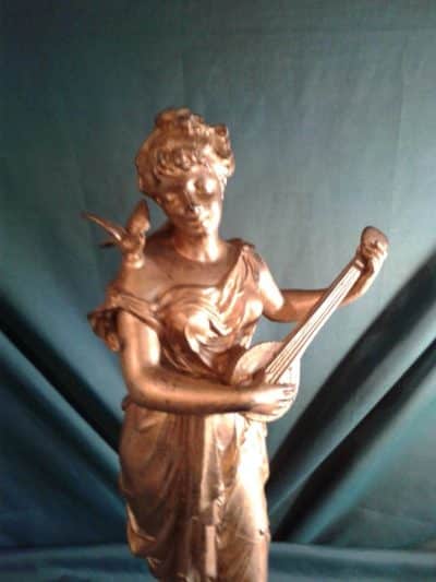 Gilt metal Art Nouveau figure Antiques Scotland Antique Art 5