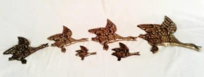 SOLD Victorian brass flying ducks. brass Antique Furniture 3