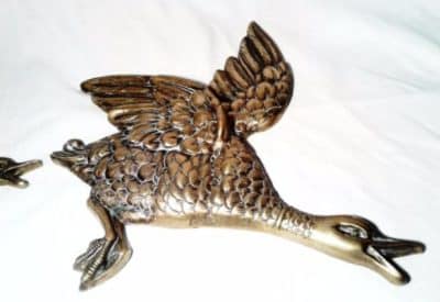 SOLD Victorian brass flying ducks. brass Antique Furniture 4