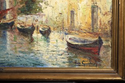 Huge Italo Giordani (1858-1928) Oil painting Antique Art 12