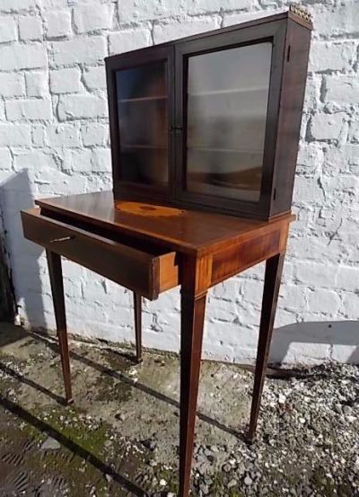 18th century Sheraton bonheur du jour 18th Cent Antique Cabinets 7