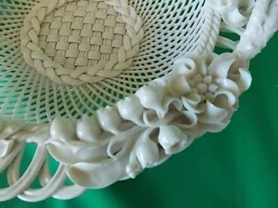 SOLD A Fine Large Belleek Basket Antiques Scotland Antique Ceramics 5