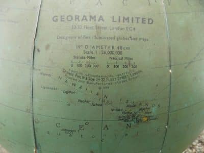 SOLD Georama Fleet St London. Free standing Globe Georama globe Antique Art 5