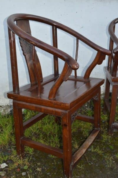 Pr 19th century Chinese horseshoe chairs 19th century Antique Art 5