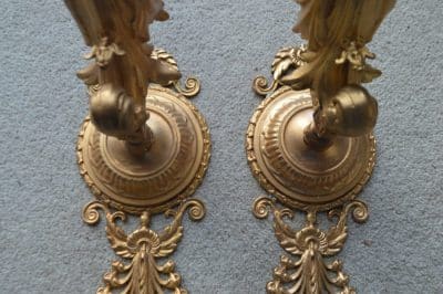 Pair Victorian wall light brackets 19th century Antique Furniture 9