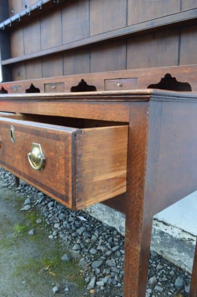 Georgian oak Welsh plate back dresser. Antique oak plate back dresser. Antique Sideboards, Dressers. 6