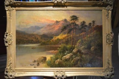 A De Breanski. Highlands oil painting. - Image 2