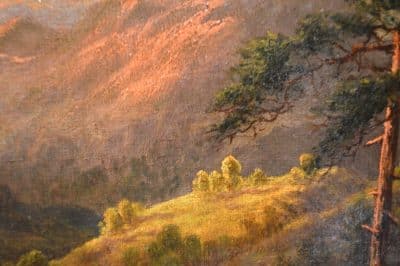 A De Breanski. Highlands oil painting. - Image 5