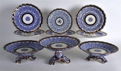 SOLD 18th cent Worcester Royal Lilys 9 pieces Antique Worcester Antique Ceramics 3