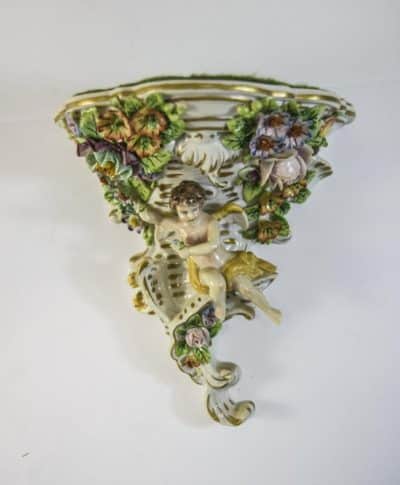 SOLD Sitzendorf porcelain wall bracket. Antiques Scotland Antique Ceramics 8