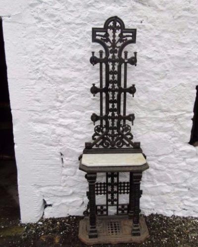 SOLD Victorian cast metal aesthetic hallstand 19th century Antique Furniture 3