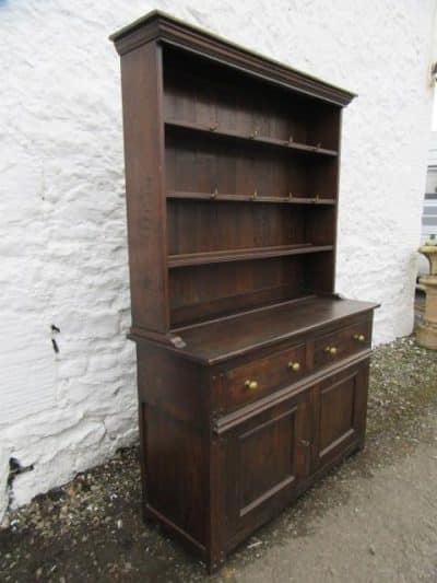 SOLD Georgian oak plate back dresser 18th Cent Antique Sideboards, Dressers. 4