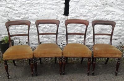 Set 4 Victorian Rosewood dining chairs