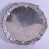 A MID 18TH CENTURY SILVER SALVER  London 1759.