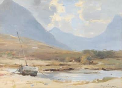 William Miller Frazer R.S.A. (1864 – 1961), oil on board Antique paintings Scottish landscape Antique Art 4