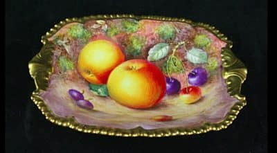 Sold A superb Worcester fruits dish Signed by Freeman Antiques Scotland Antique Art 3