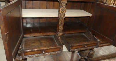 Victorian Oak Court cupboard Antique Sideboards, Dressers. 5