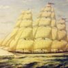 Marine Oil Painting On Panel Of Three Masted Merchant Naval Schooner Named Panay - Image 2