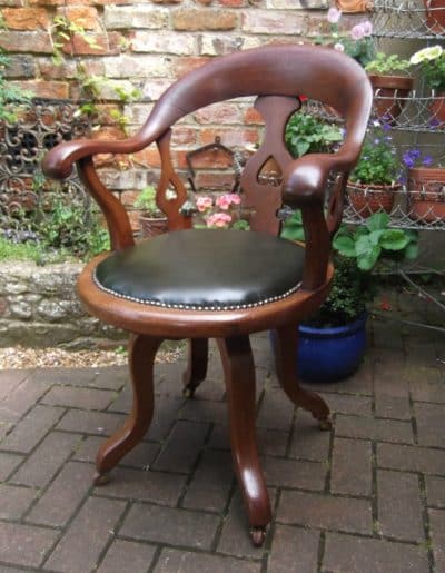 SOLD Victorian Mahogany swivel chair 19th century Antique Chairs 3