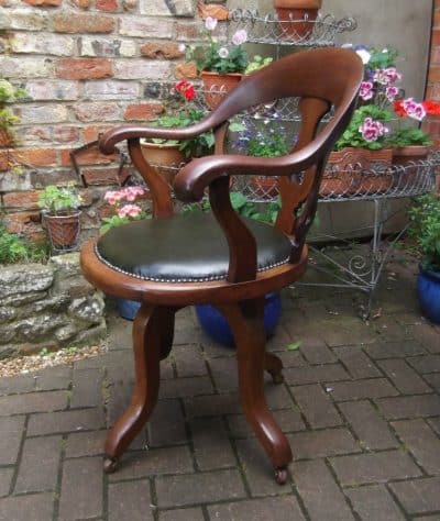 SOLD Victorian Mahogany swivel chair 19th century Antique Chairs 7