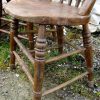SOLD Set of four rare Scottish Victorian burr elm kitchen chairs - Image 3
