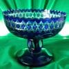 Victorian Bristol Blue cut glass Fruit Bowl