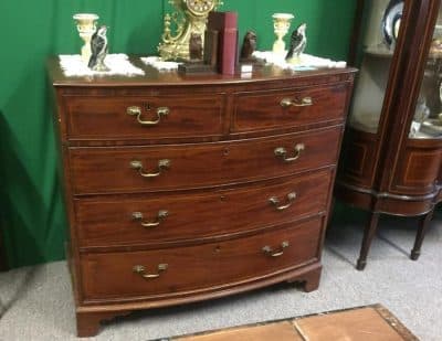 Geo III mahogany inlaid chest of drawers Georgian chest of drawers Antique Chest Of Drawers 3