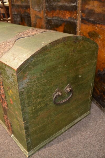 19th Century Swedish Marriage Chest Antique Coffers 11