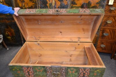 19th Century Swedish Marriage Chest Antique Coffers 9