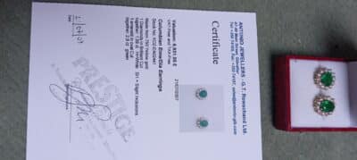 COLOMBIAN EMERALDS RING& EARINGS. Bought in 2007. GREAT ITEMS - Image 3