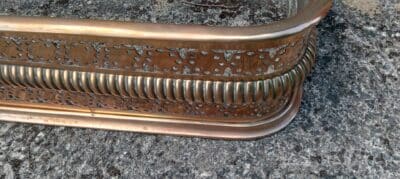 A LATE VICTORIAN BRASS FIRE FENDER. HEAVY ITEM-QUALITY BRASS! Antique Metals 4