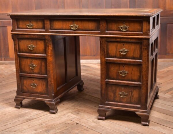 Edwardian Walnut Pedestal Desk SAI2337