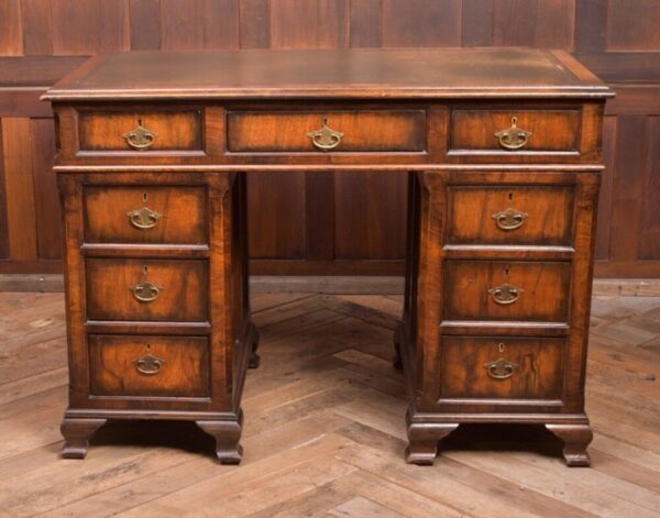 Edwardian Walnut Pedestal Desk SAI2337 - Image 5