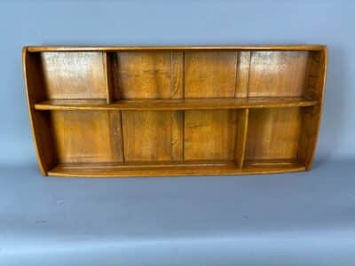 Mid Century Ercol Solid Elm Plate Display Rack elm Antique Cabinets 3