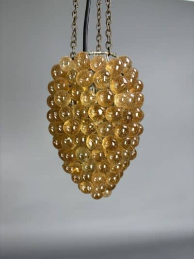 Mid Century Glass Beads Pendant Light c1950’s Ceiling Light Antique Lighting 10