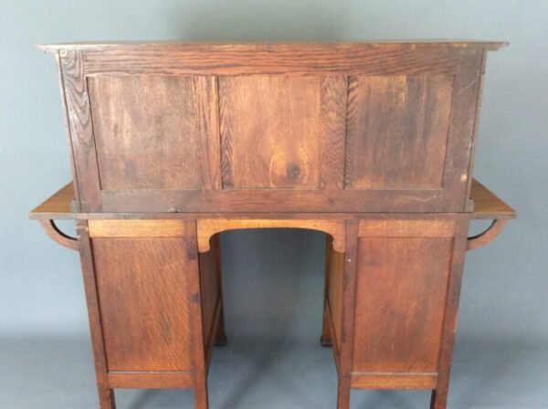 Arts & Crafts Stones Patent Oak Writing Desk James Phillips & Sons Antique Desks 11