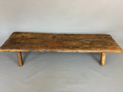 Large 19th Century Oak Pig Bench 19th century Antique Benches 3