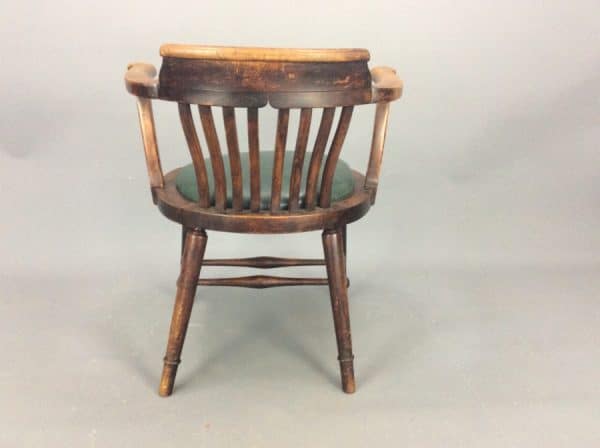 Air Ministry Captains Desk Chair c1930’s Air Ministry Antique Chairs 8